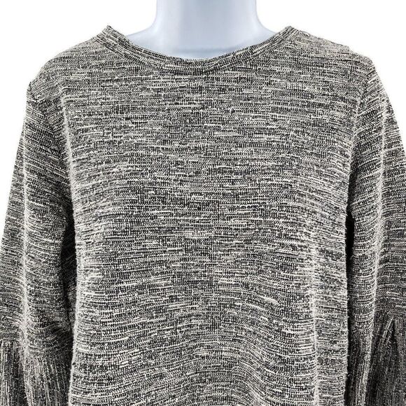2/$30 Urban Outfitters Statement Bell Sleeve Solid Grey Gray Knit Sweater Top - Picture 4 of 7